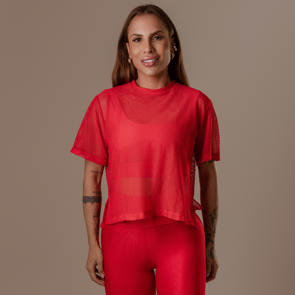 Cropped M.L Babi Chic Red