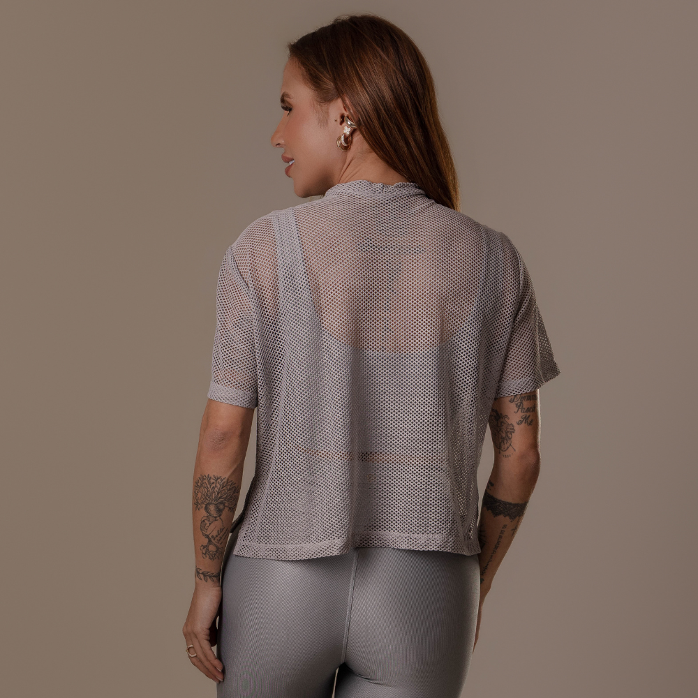 Cropped M.L Babi Cinza
