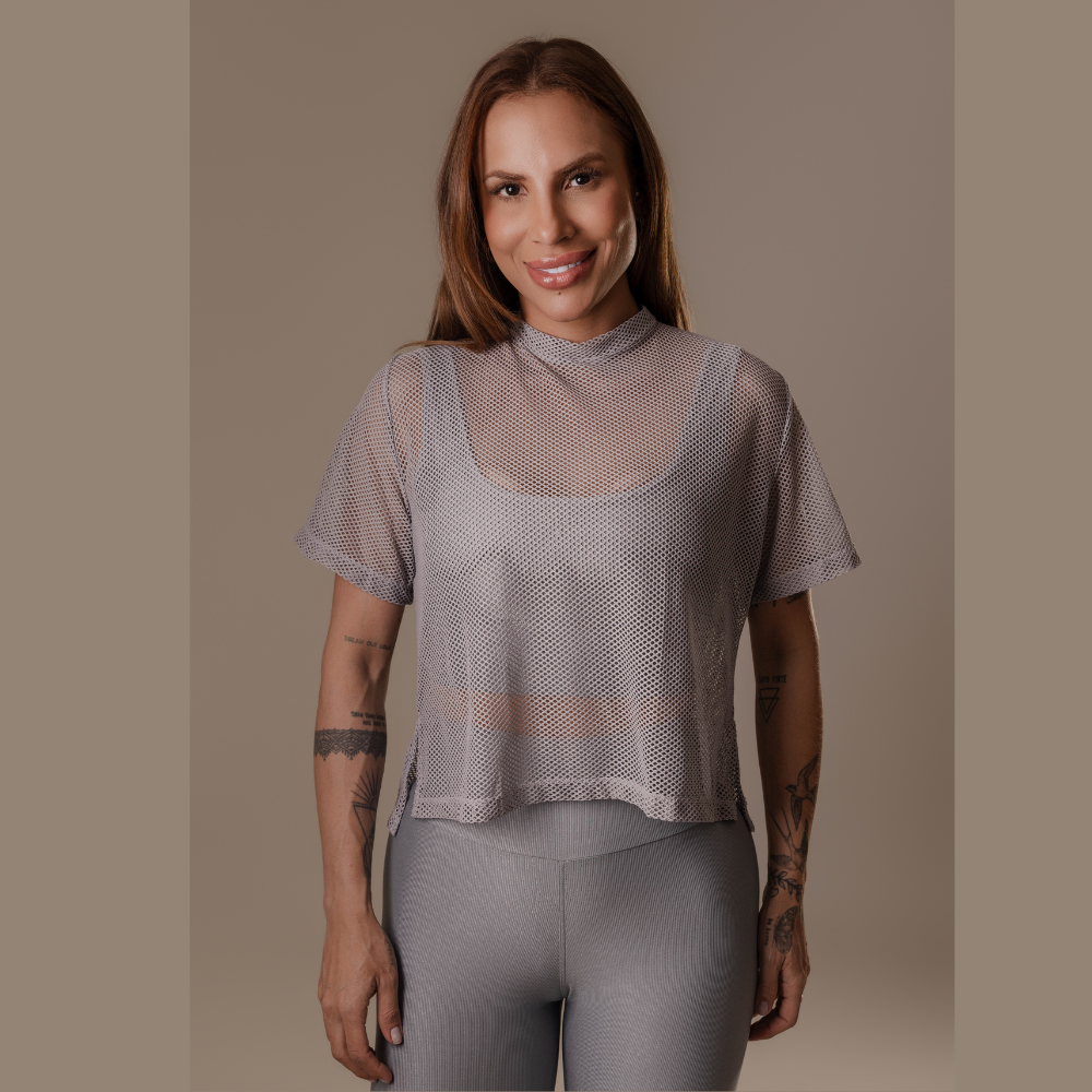 Cropped M.L Babi Cinza