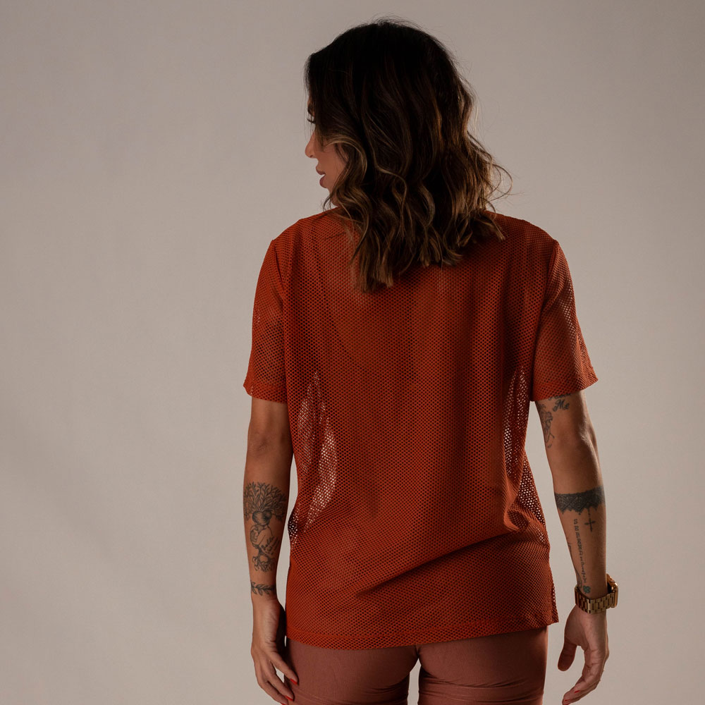 Camisa Over Pri Terracota