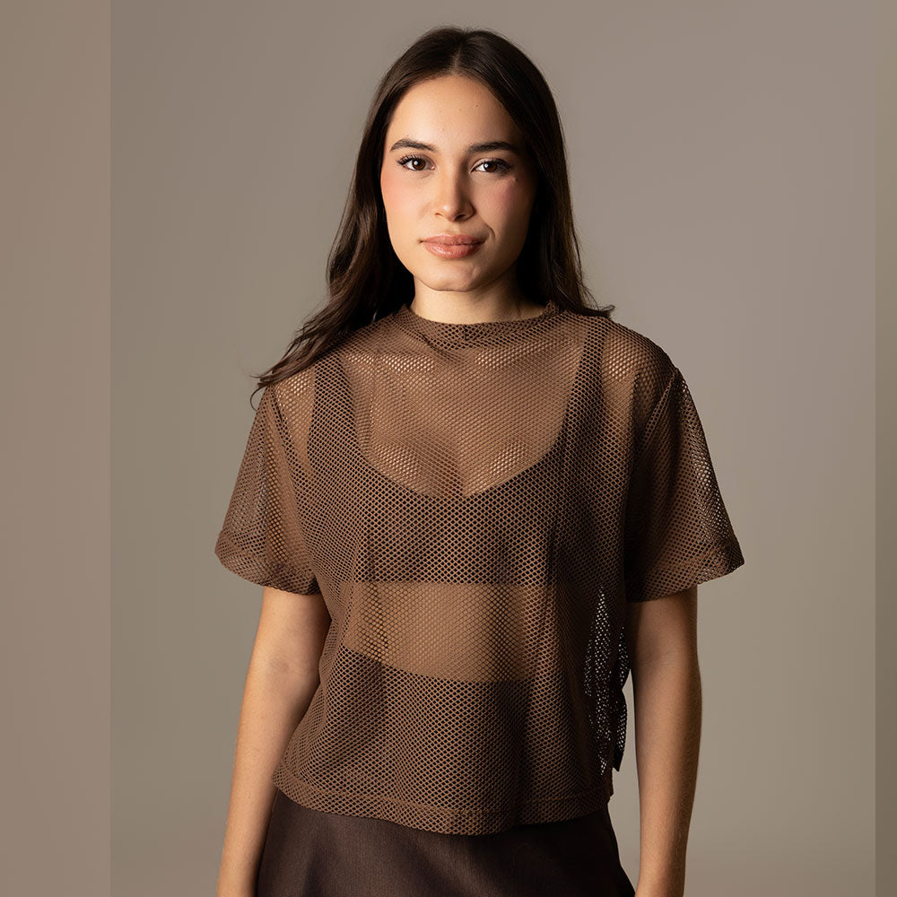 Cropped Luana Coffee
